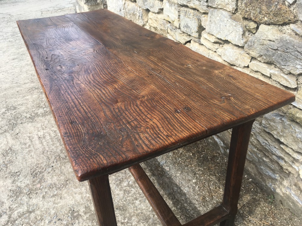 Antique French Farmhouse Elm Dining Table View VII