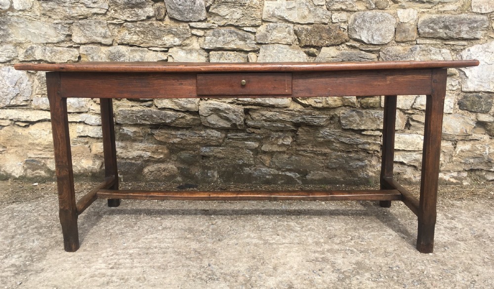 Antique French Farmhouse Elm Dining Table View IX