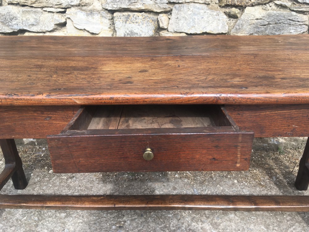 Antique French Farmhouse Elm Dining Table View X