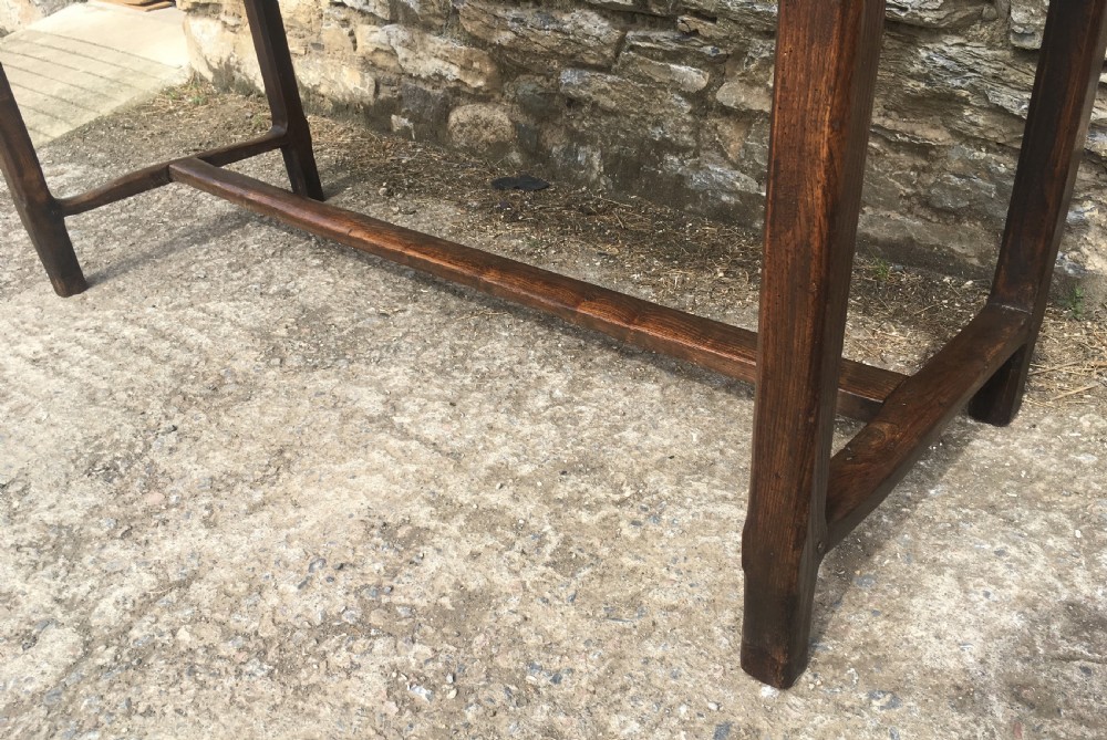 Antique French Farmhouse Elm Dining Table View XII