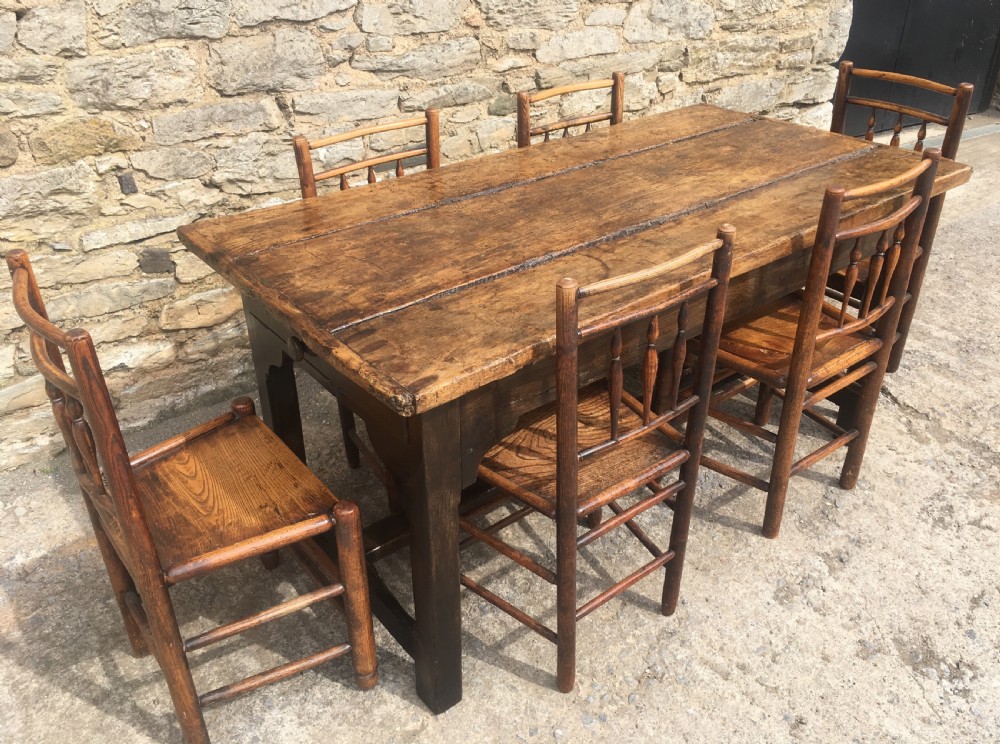 Antique 18th Century Welsh Farmhouse Dining Table  View XVIII
