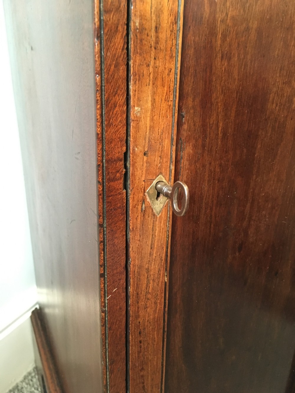 Antique Georgian Tall Mahogany Collectors Cabinet View XIII