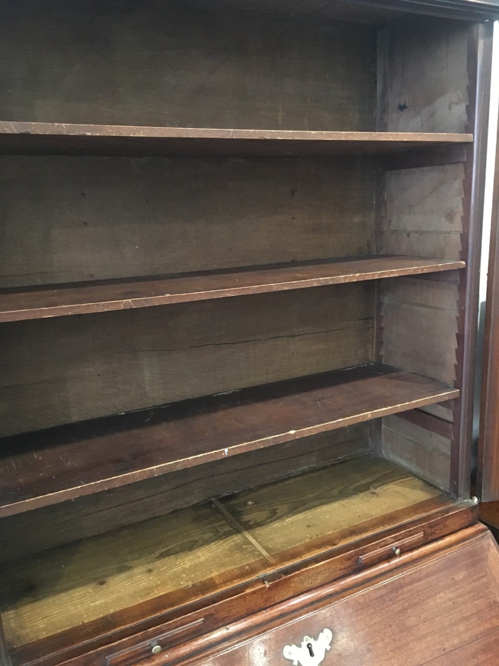 Antique Georgian Mahogany Bureau Bookcase View IV