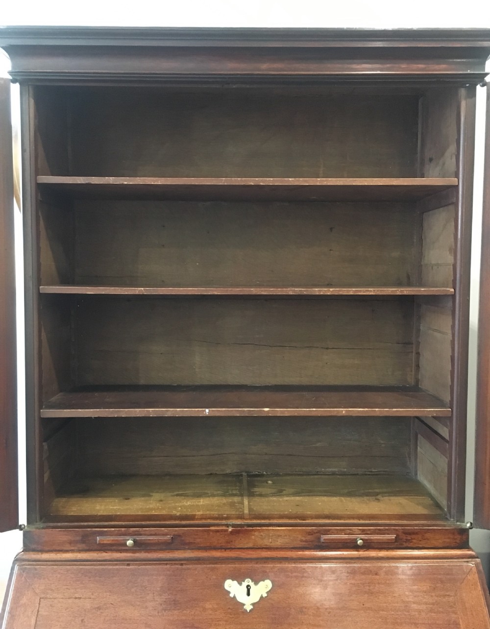 Antique Georgian Mahogany Bureau Bookcase View V