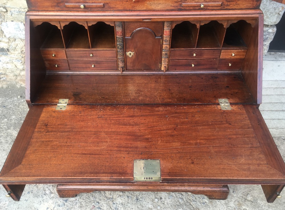 Antique Georgian Mahogany Bureau Bookcase View VI
