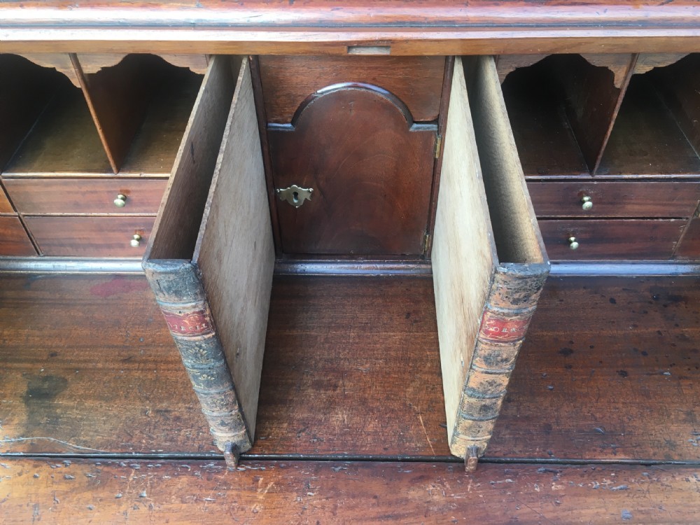 Antique Georgian Mahogany Bureau Bookcase View X
