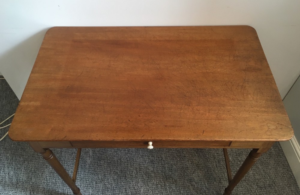Antique Mahogany Side Table with Drawer View II