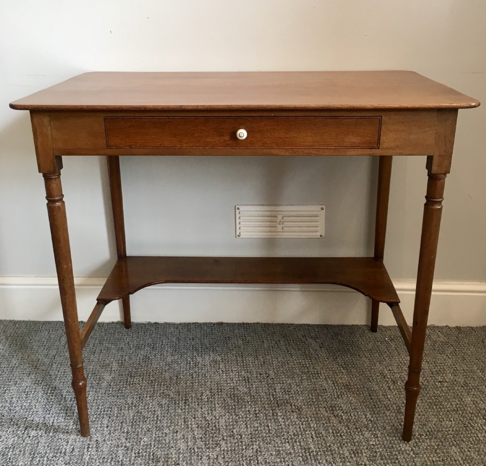 Antique Mahogany Side Table with Drawer View III