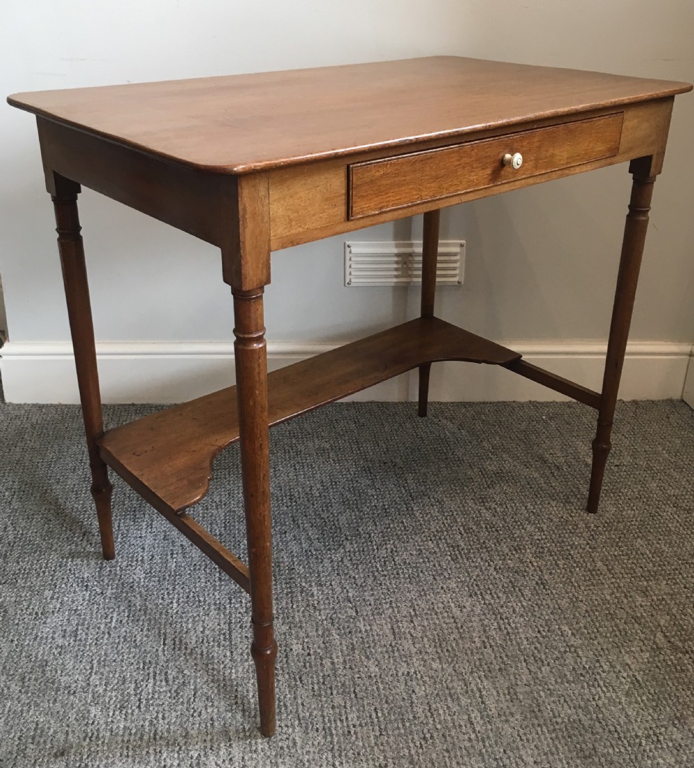 Antique Mahogany Side Table with Drawer View VIII