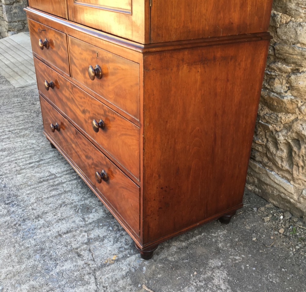 Antique Victorian Mahogany Linen Press View VI