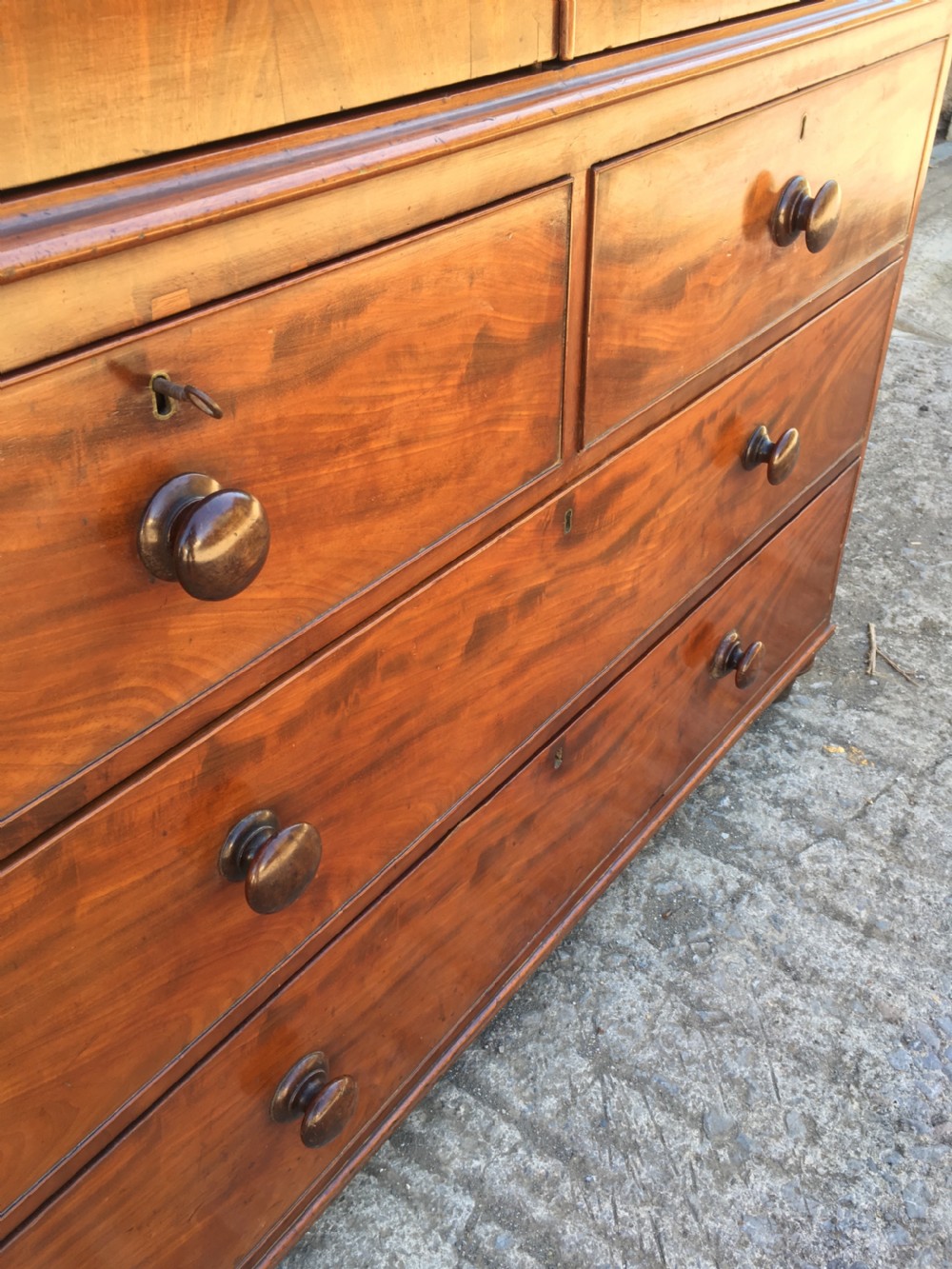 Antique Victorian Mahogany Linen Press View XI