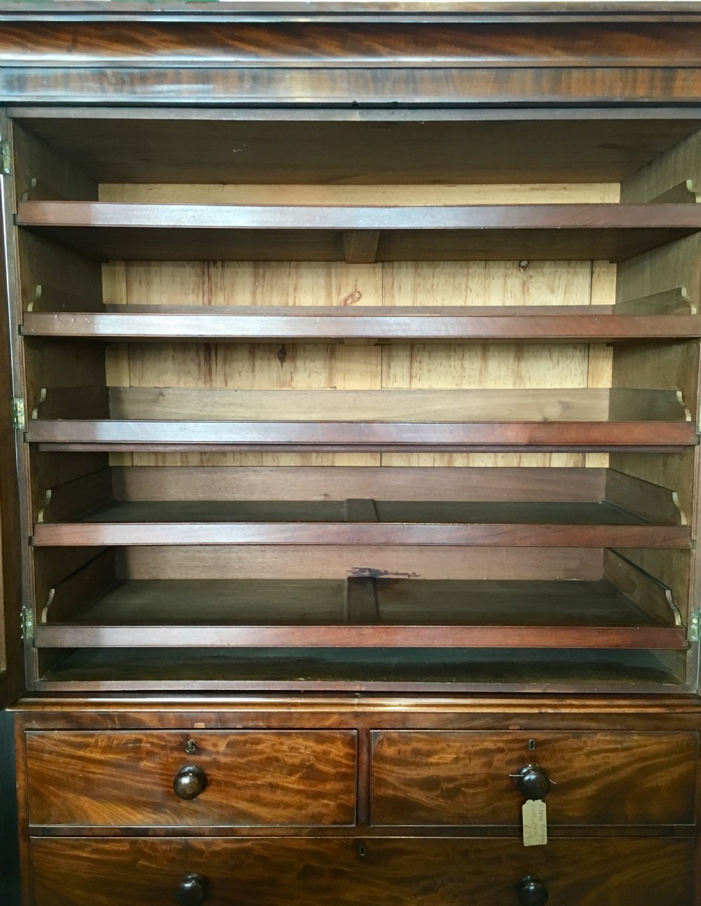Antique Victorian Mahogany Linen Press View XII