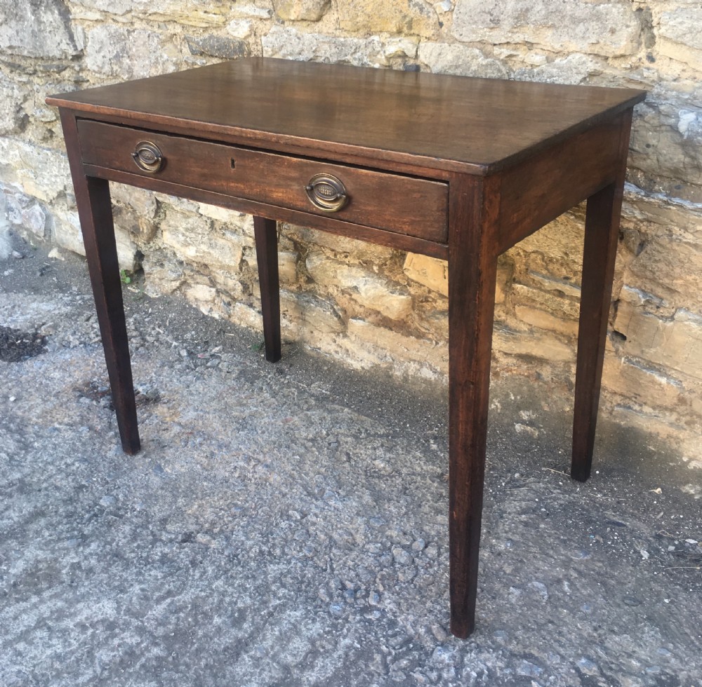 Georgian Mahogany Side Table with Drawer View III