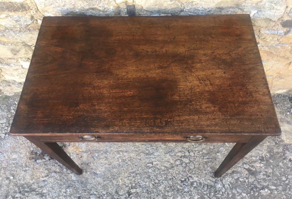 Georgian Mahogany Side Table with Drawer View IV