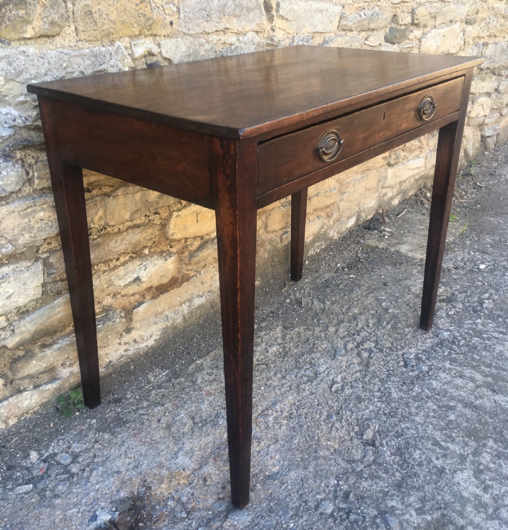 Georgian Mahogany Side Table with Drawer View V