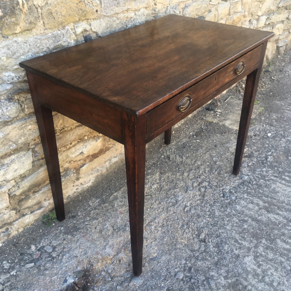 Georgian Mahogany Side Table with Drawer View VI