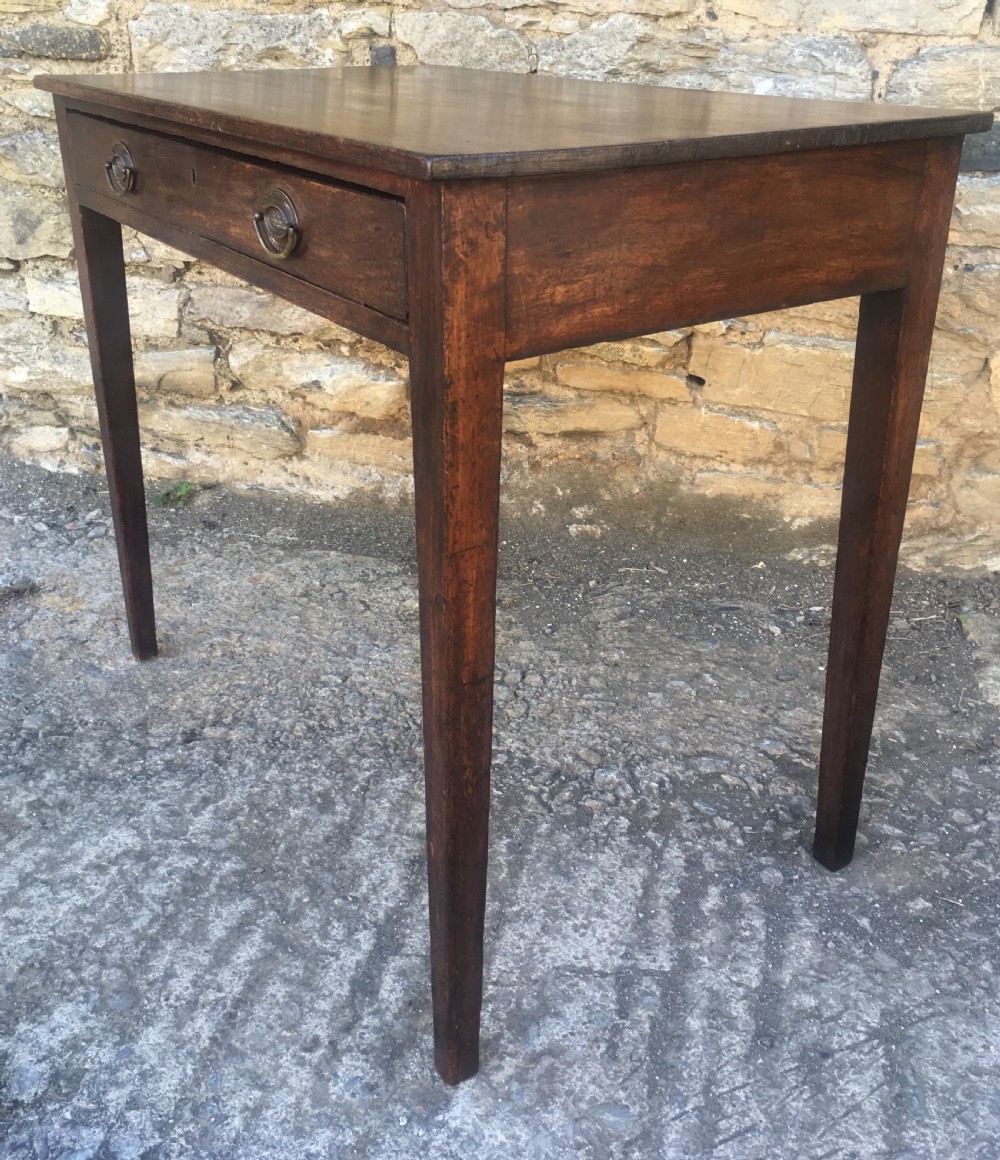 Georgian Mahogany Side Table with Drawer View VIII