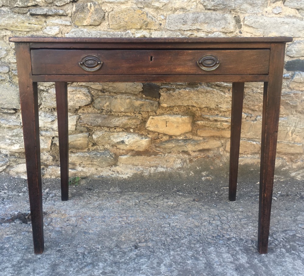 Georgian Mahogany Side Table with Drawer View X