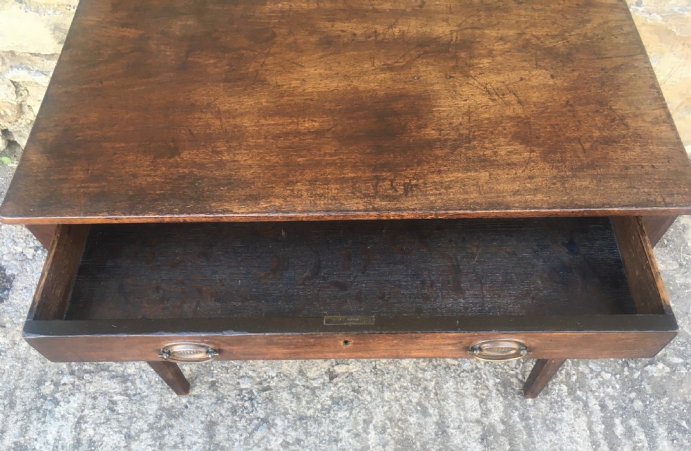 Georgian Mahogany Side Table with Drawer View XII