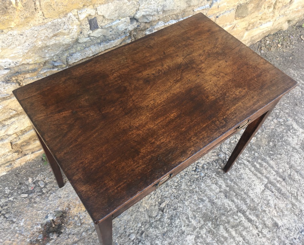Georgian Mahogany Side Table with Drawer View XIV