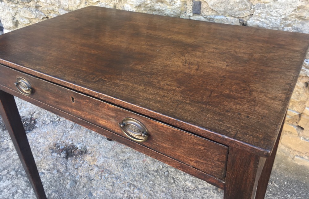Georgian Mahogany Side Table with Drawer View XV