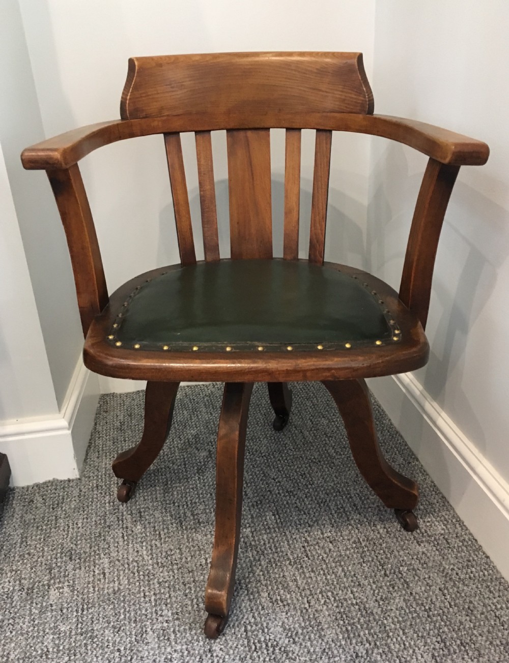 Antique Swivel Office Desk Chair View V
