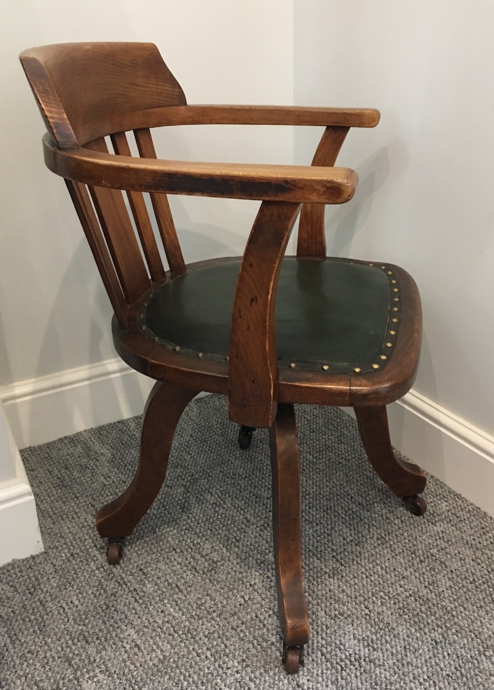 Antique Swivel Office Desk Chair View VI