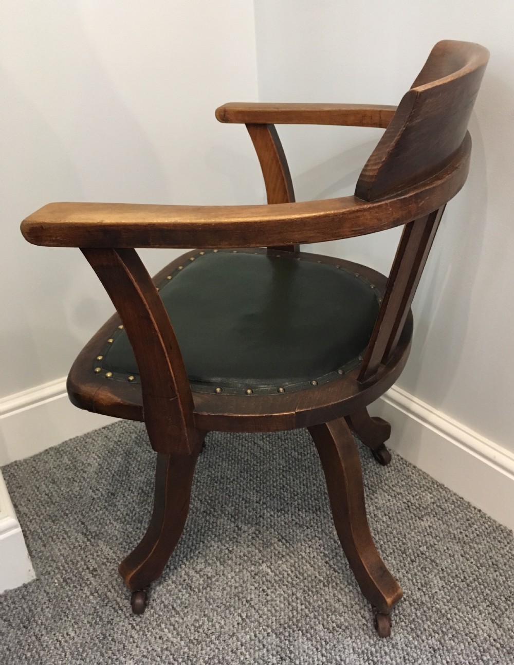 Antique Swivel Office Desk Chair View VIII