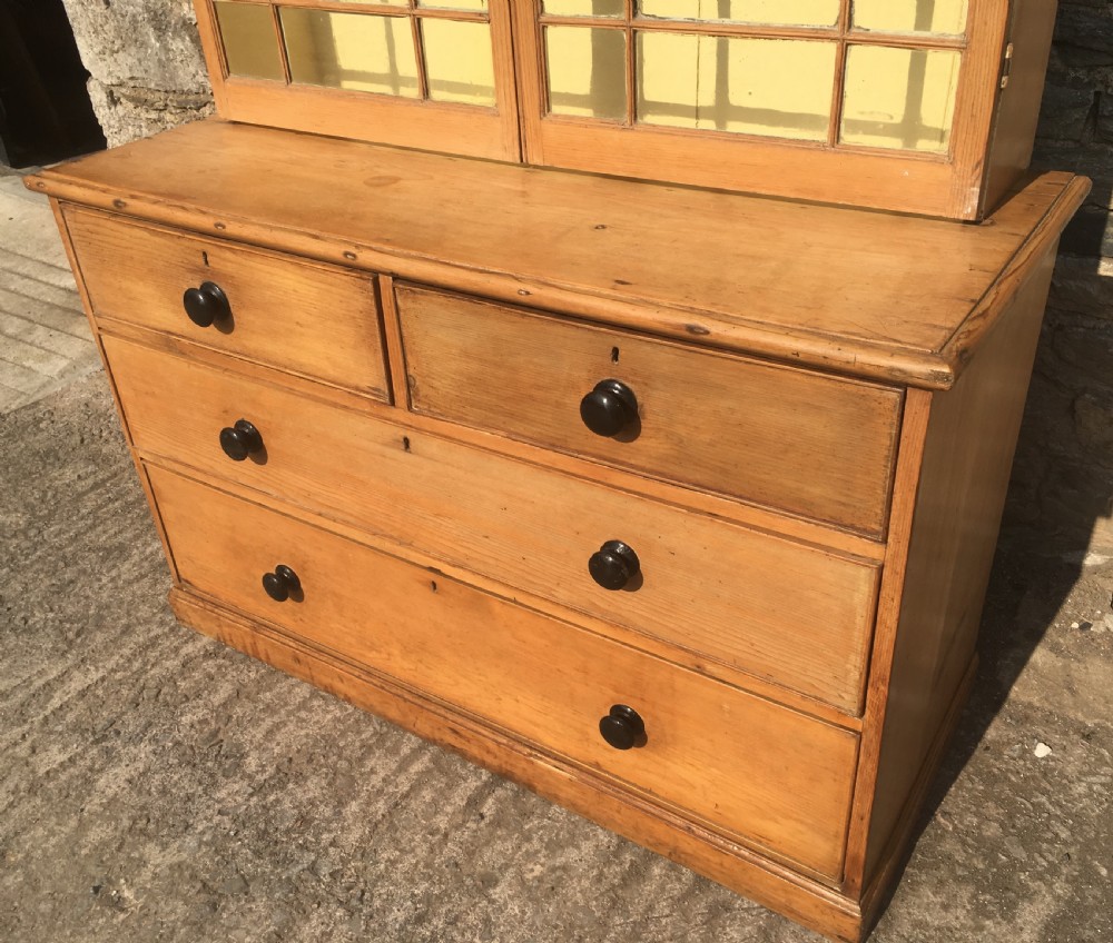 Antique Cornish Pine Glazed Dresser View VIII