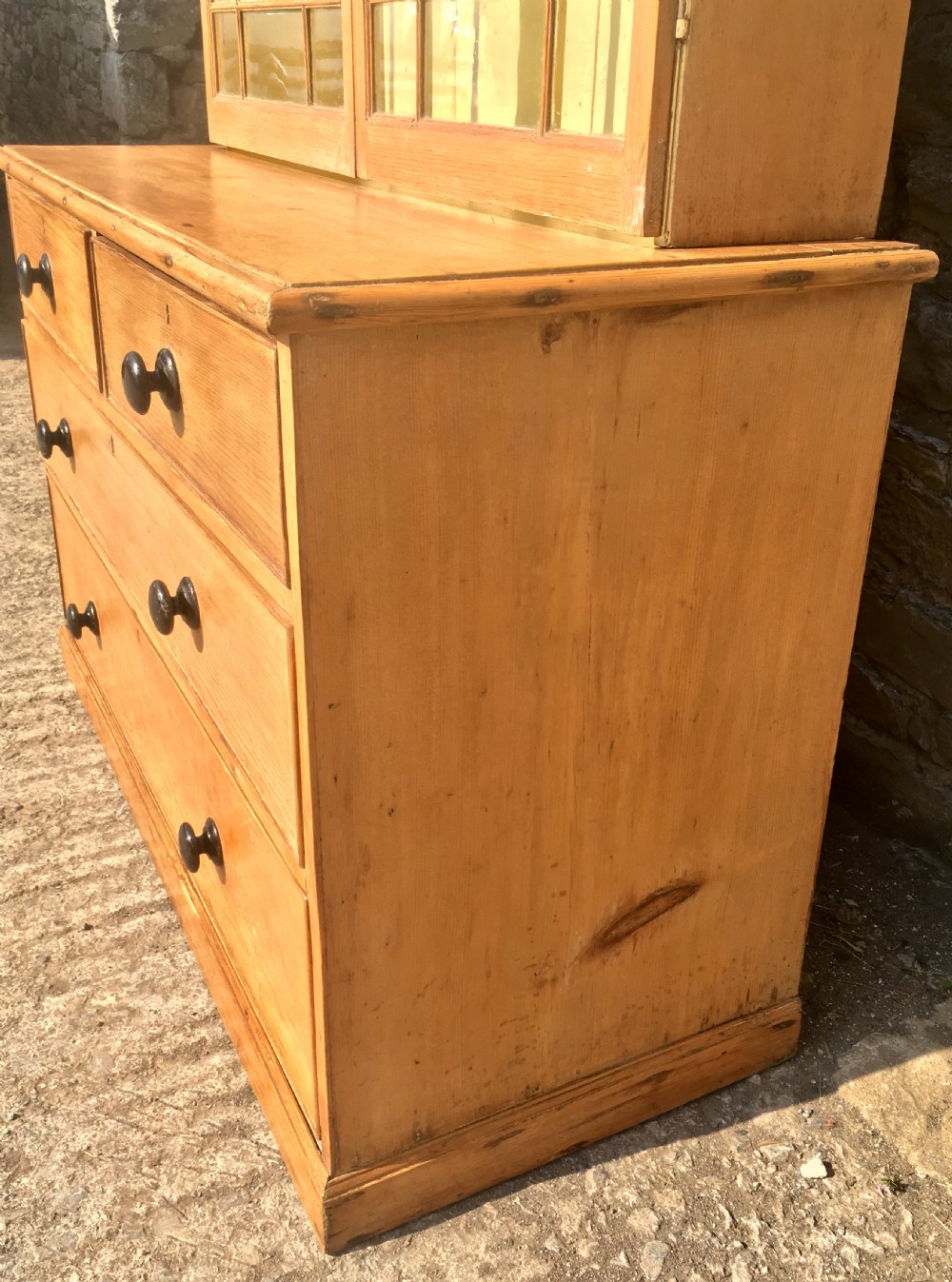 Antique Cornish Pine Glazed Dresser View XIX