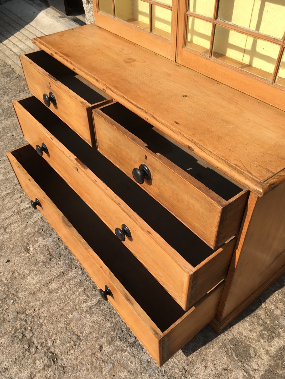 Antique Cornish Pine Glazed Dresser View XX