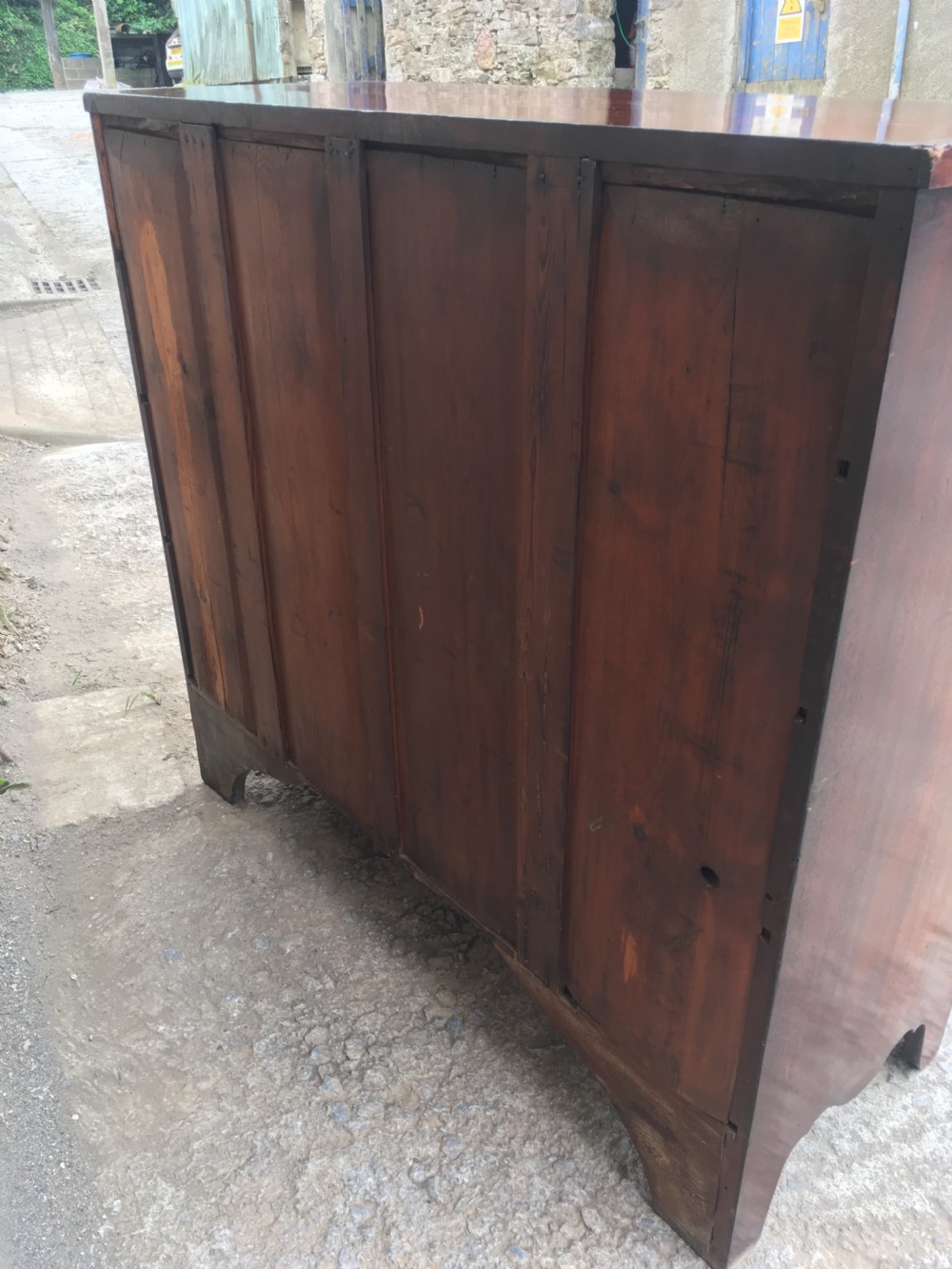 Antique Georgian Mahogany Bow Front Chest of Drawers View XII