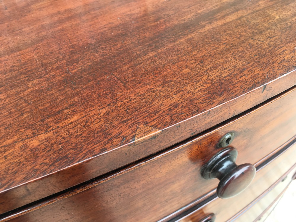 Antique Georgian Mahogany Bow Front Chest of Drawers View XIII