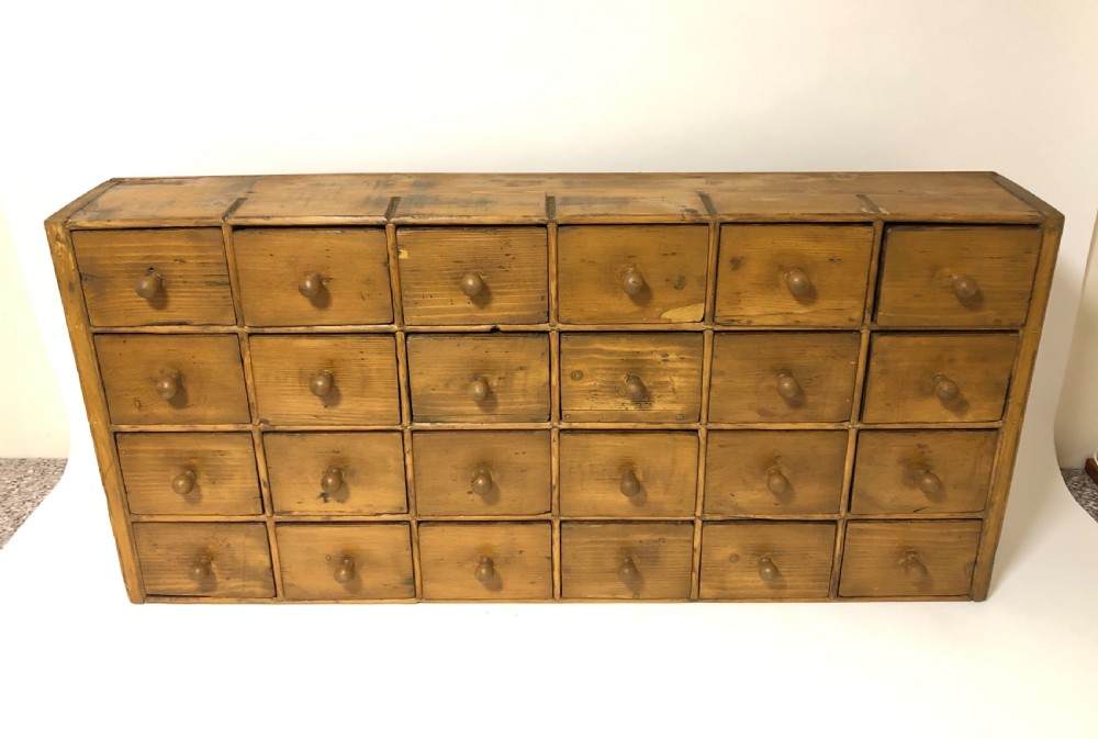 Antique Pine Bank of Drawers View II