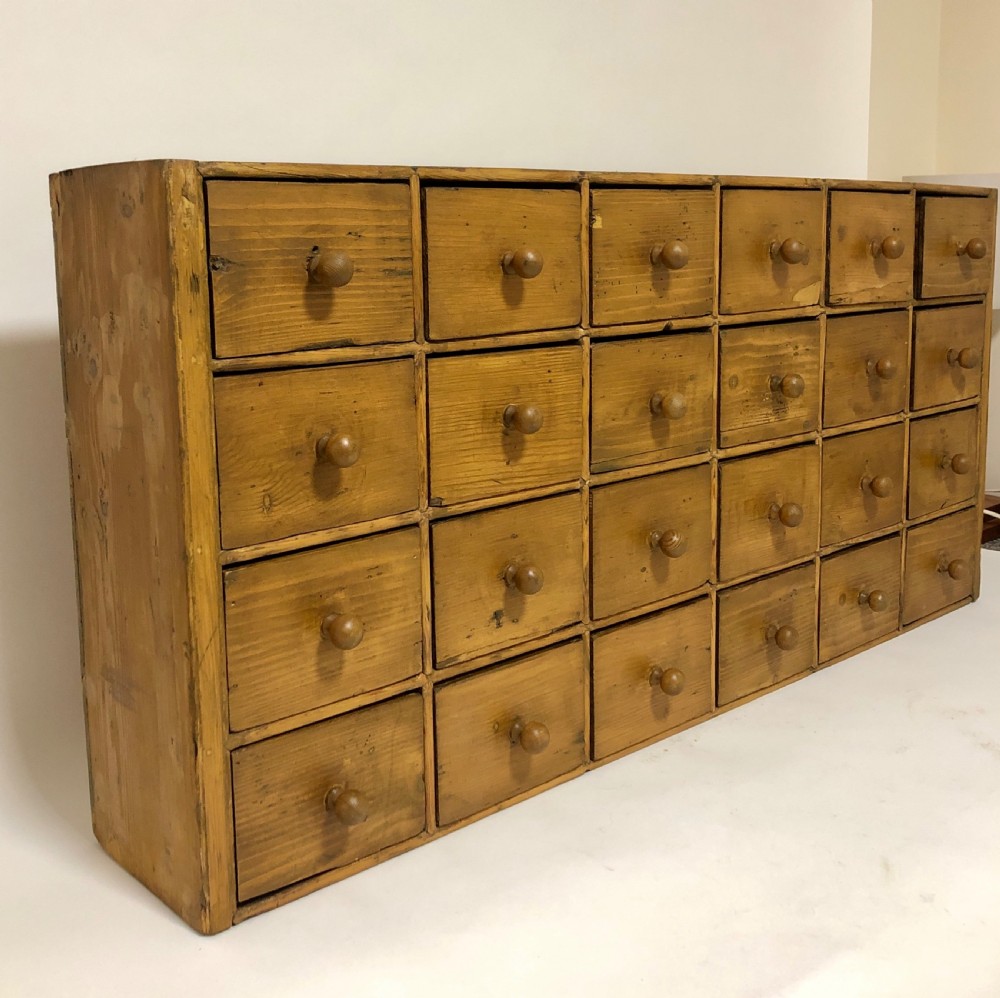 Antique Pine Bank of Drawers View III