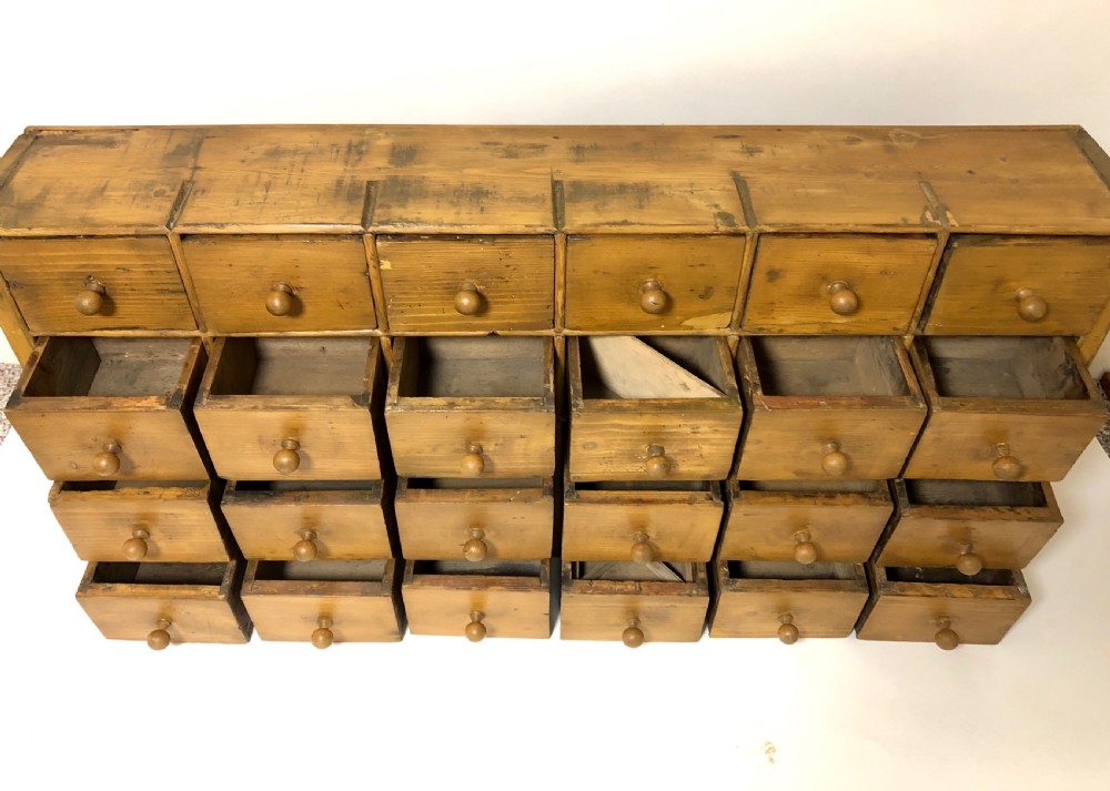 Antique Pine Bank of Drawers View VI