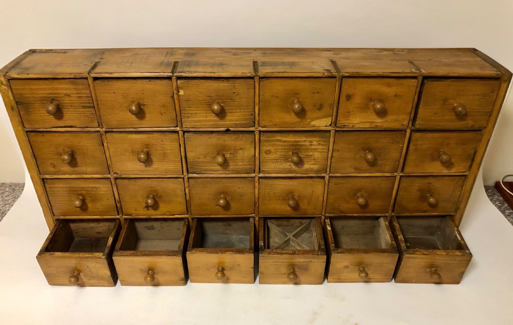 Antique Pine Bank of Drawers View VII