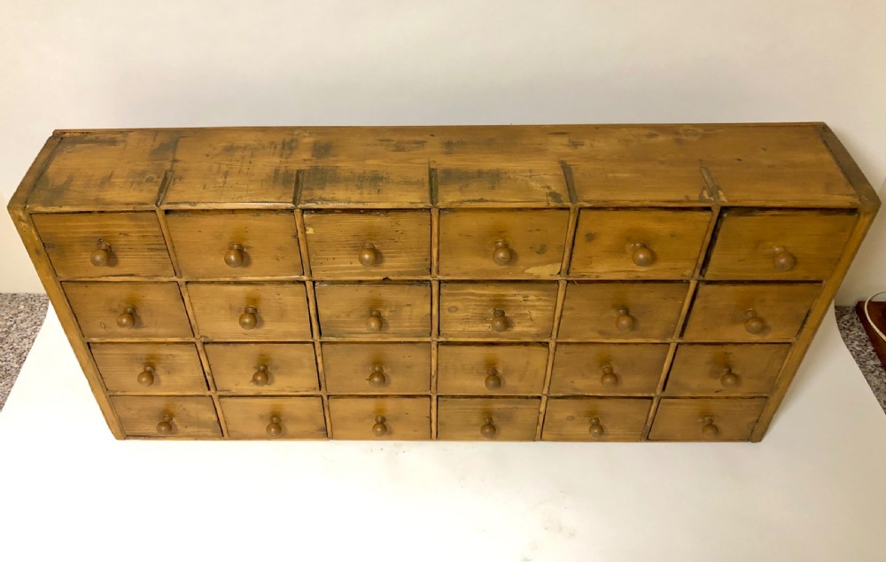 Antique Pine Bank of Drawers View XIII
