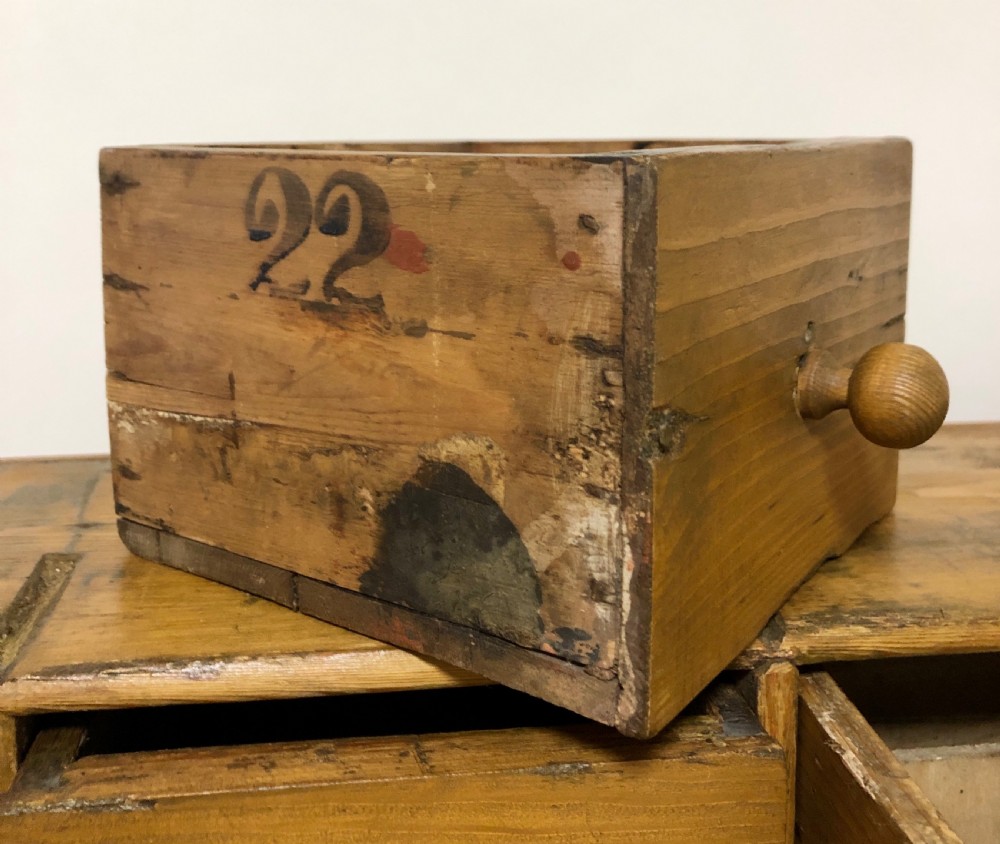 Antique Pine Bank of Drawers View XIV