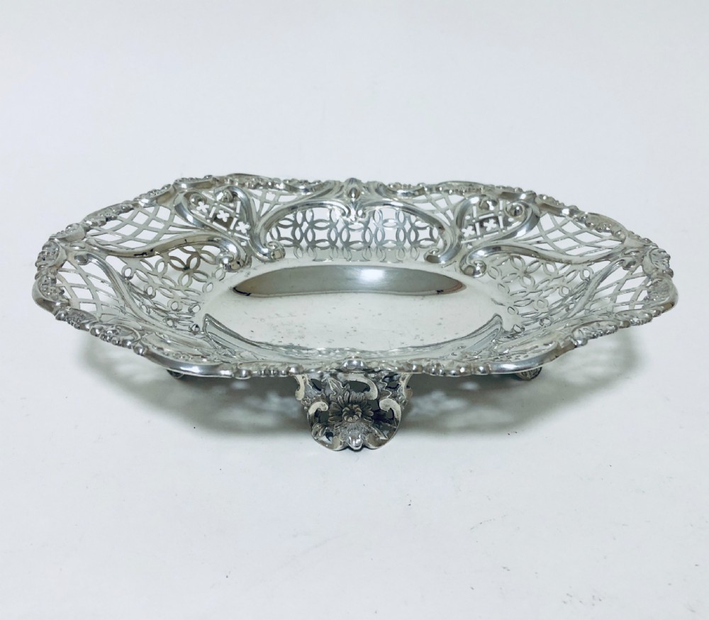Victorian Solid Sterling Silver Bonbon Dish View III