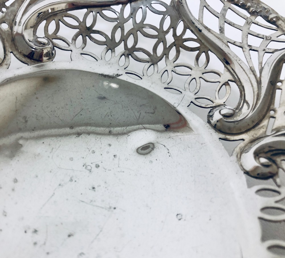 Victorian Solid Sterling Silver Bonbon Dish View IX
