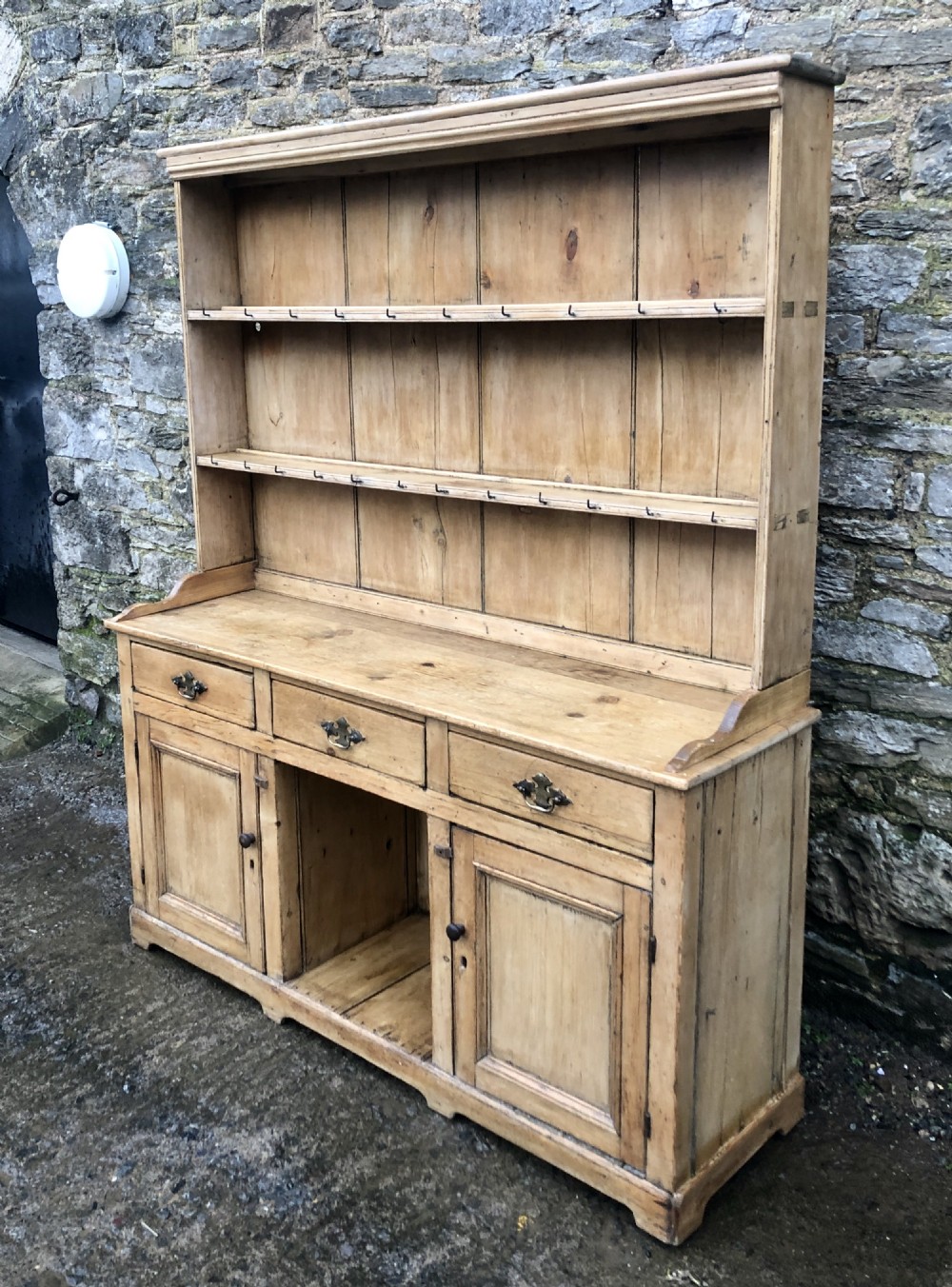 Antique Pine Dog Kennel Dresser View V
