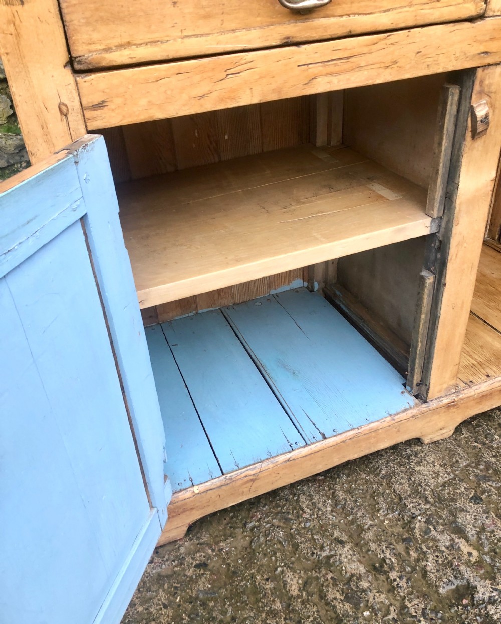 Antique Pine Dog Kennel Dresser View XII