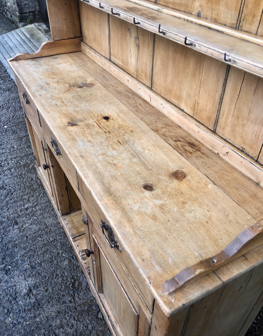 Antique Pine Dog Kennel Dresser View XXI