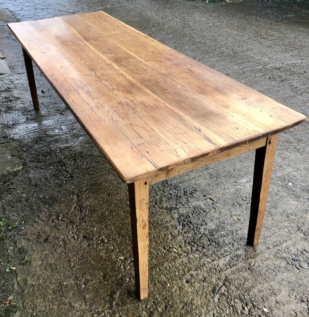Large Antique Oak Farmhouse Table 