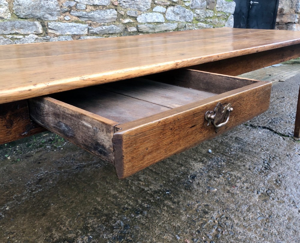 Large Antique Oak Farmhouse Table  View V