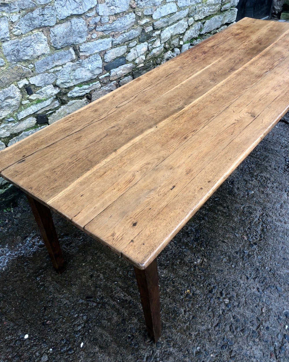 Large Antique Oak Farmhouse Table  View VIII