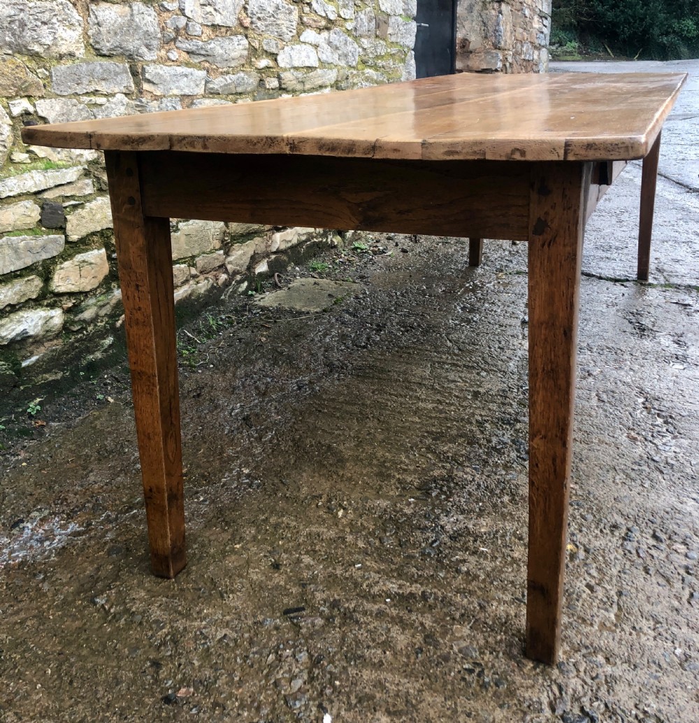 Large Antique Oak Farmhouse Table  View XI