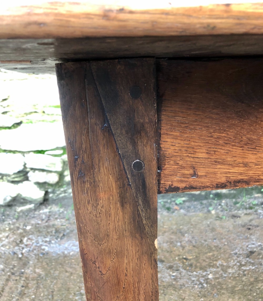 Large Antique Oak Farmhouse Table  View XII