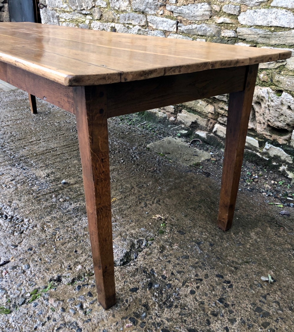 Large Antique Oak Farmhouse Table  View XIII